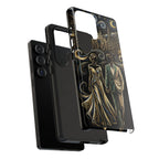 Romantic Night Walk Samsung Galaxy Phone Case | Elegant Couple Art