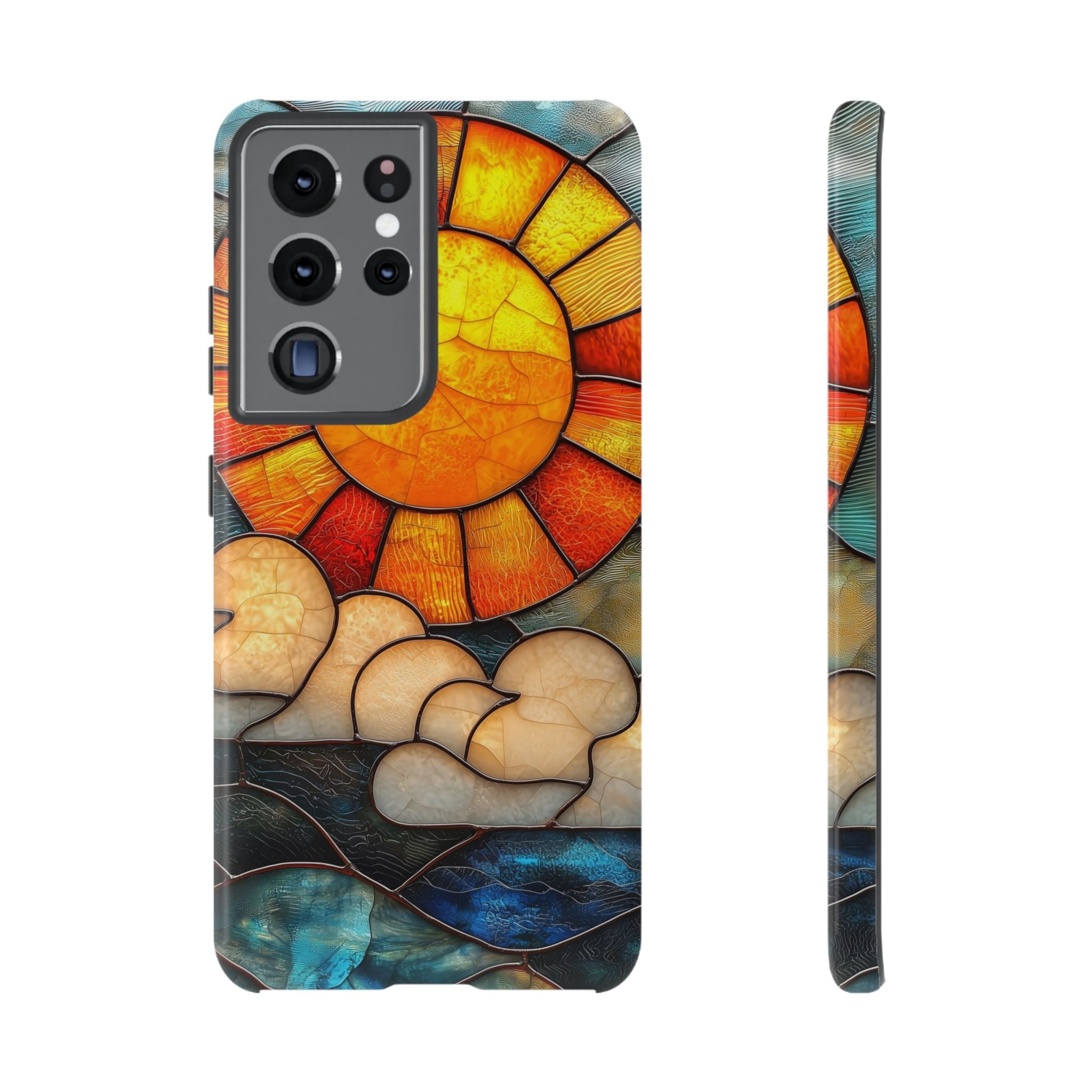 Stained Glass Sun & Clouds Samsung Galaxy Case