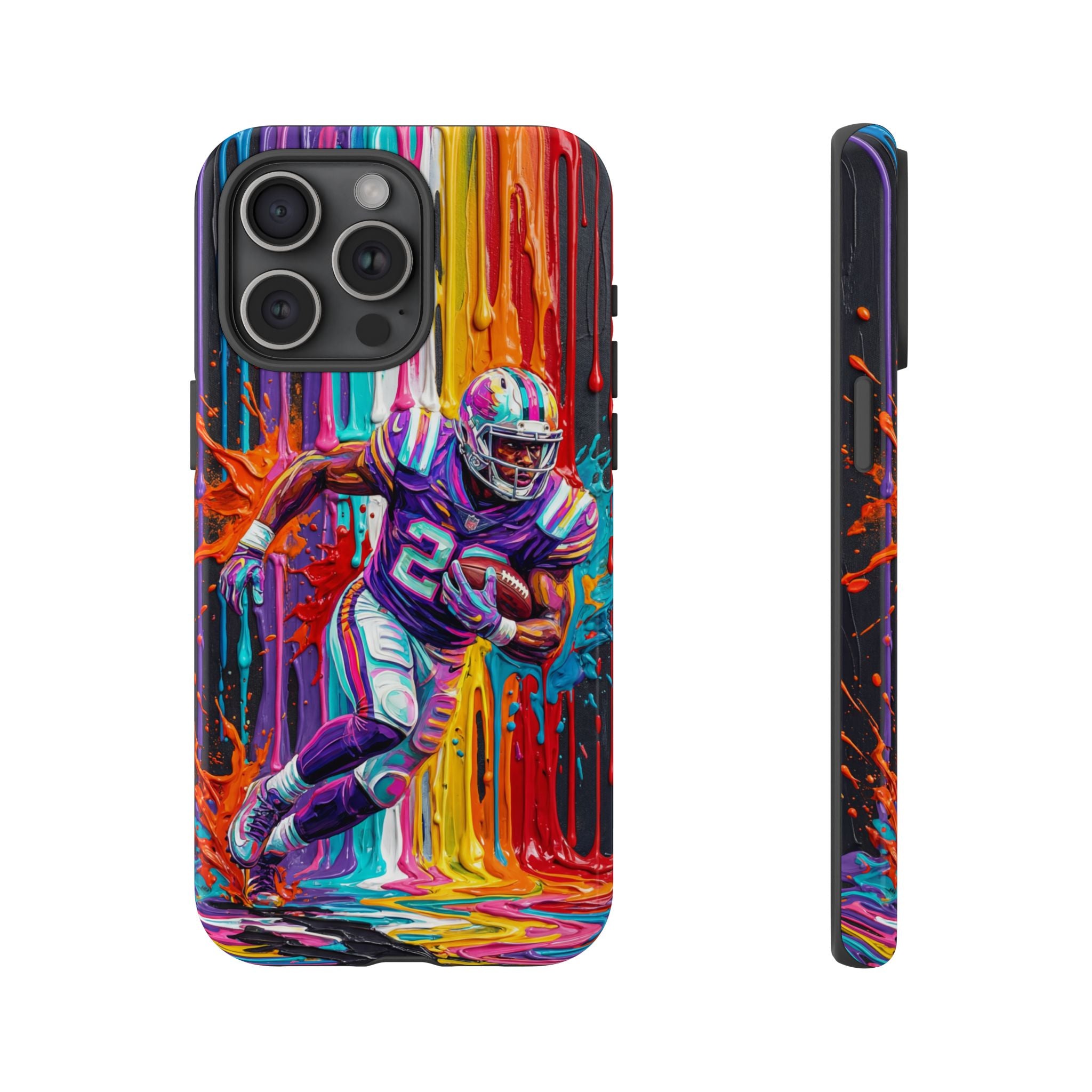 Vibrant American Football Runner iPhone Case