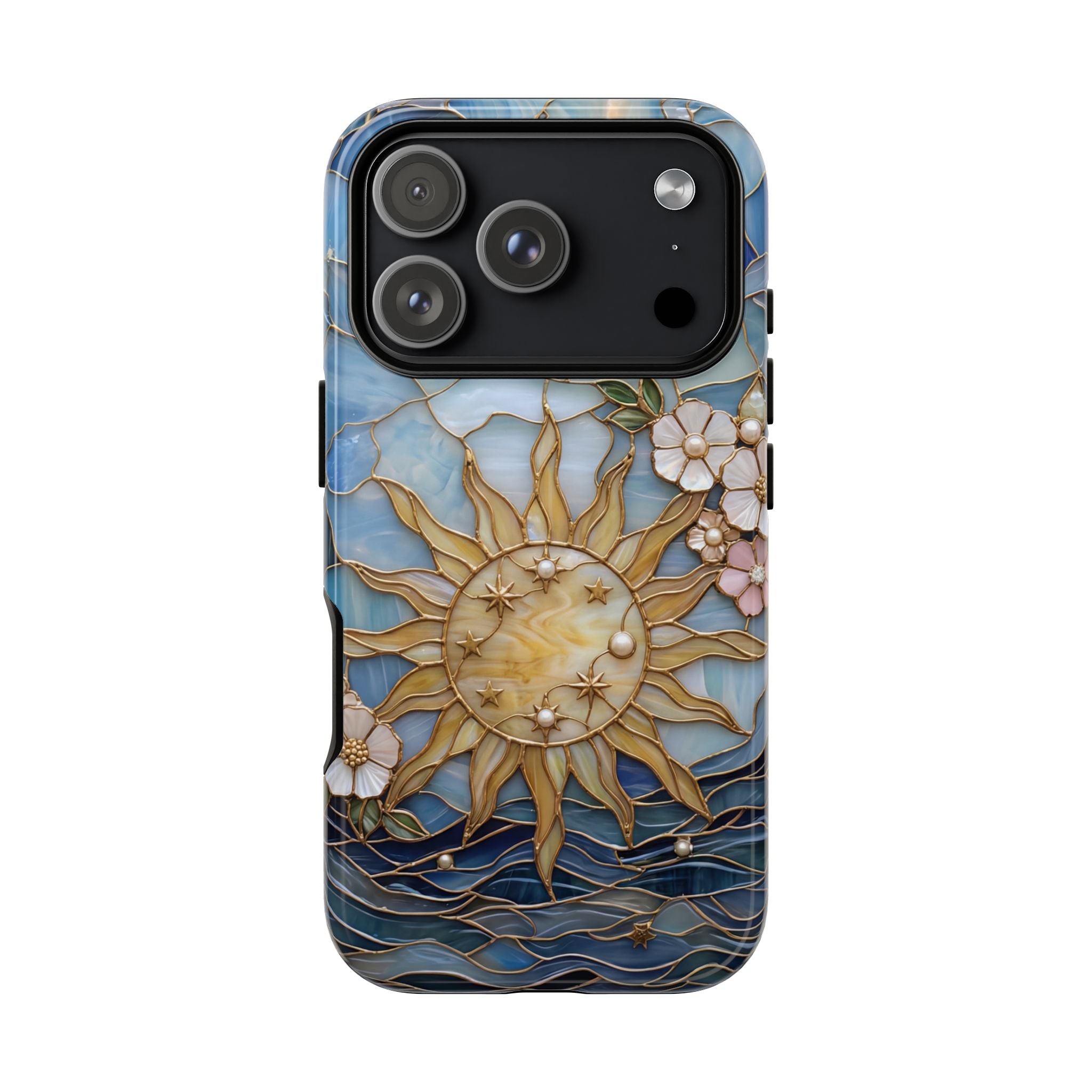 Stained Glass Floral Sun & Sea Tough iPhone Case