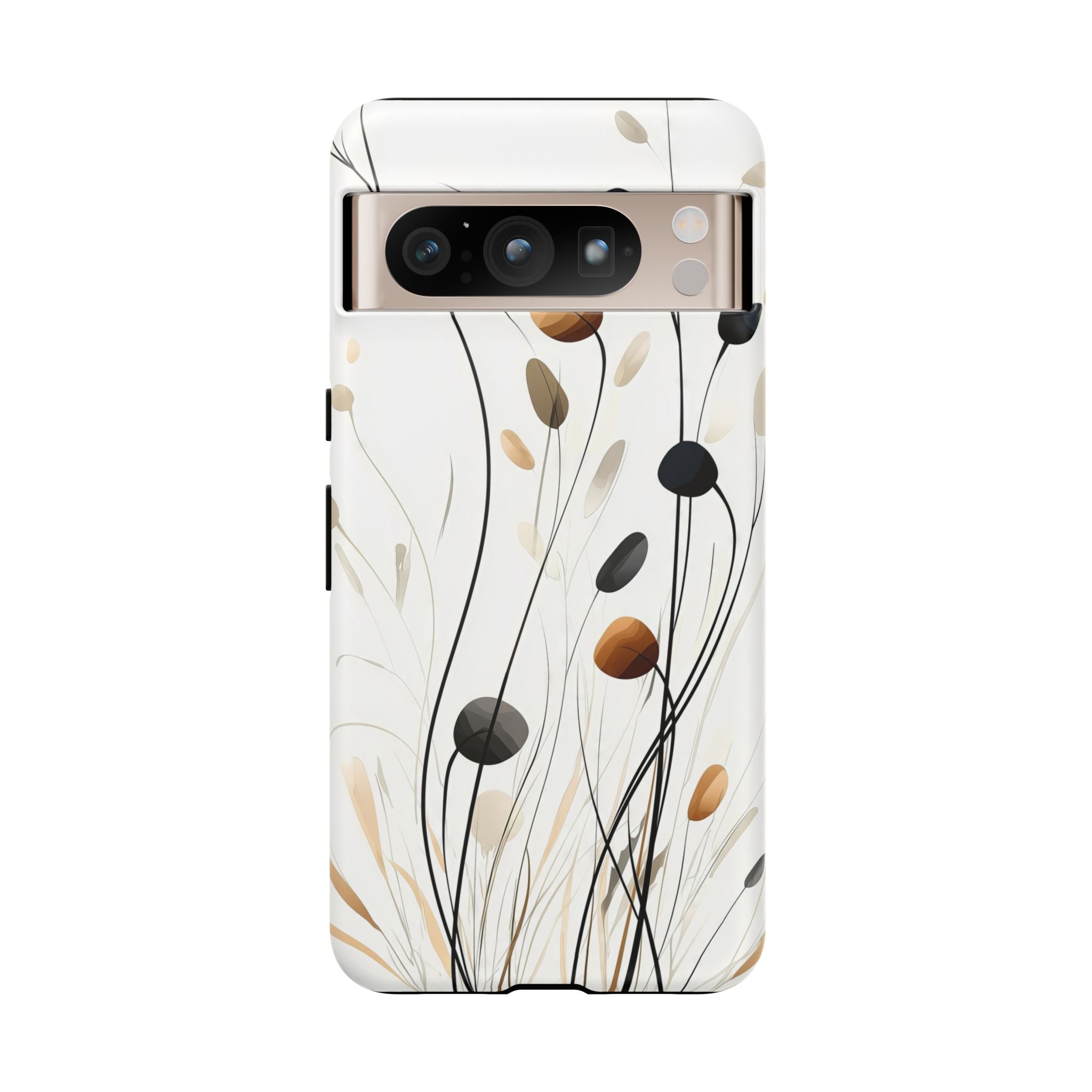 Floral Breeze Tough Google Pixel Case | Minimal Neutral Botanical Design