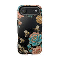 Custodia Resistente per iPhone "Api Floreali" | Cover Protettiva Vintage Rose e Bombo