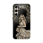 Custodia per telefono Samsung Galaxy robusta con ghirlanda floreale donna elegante