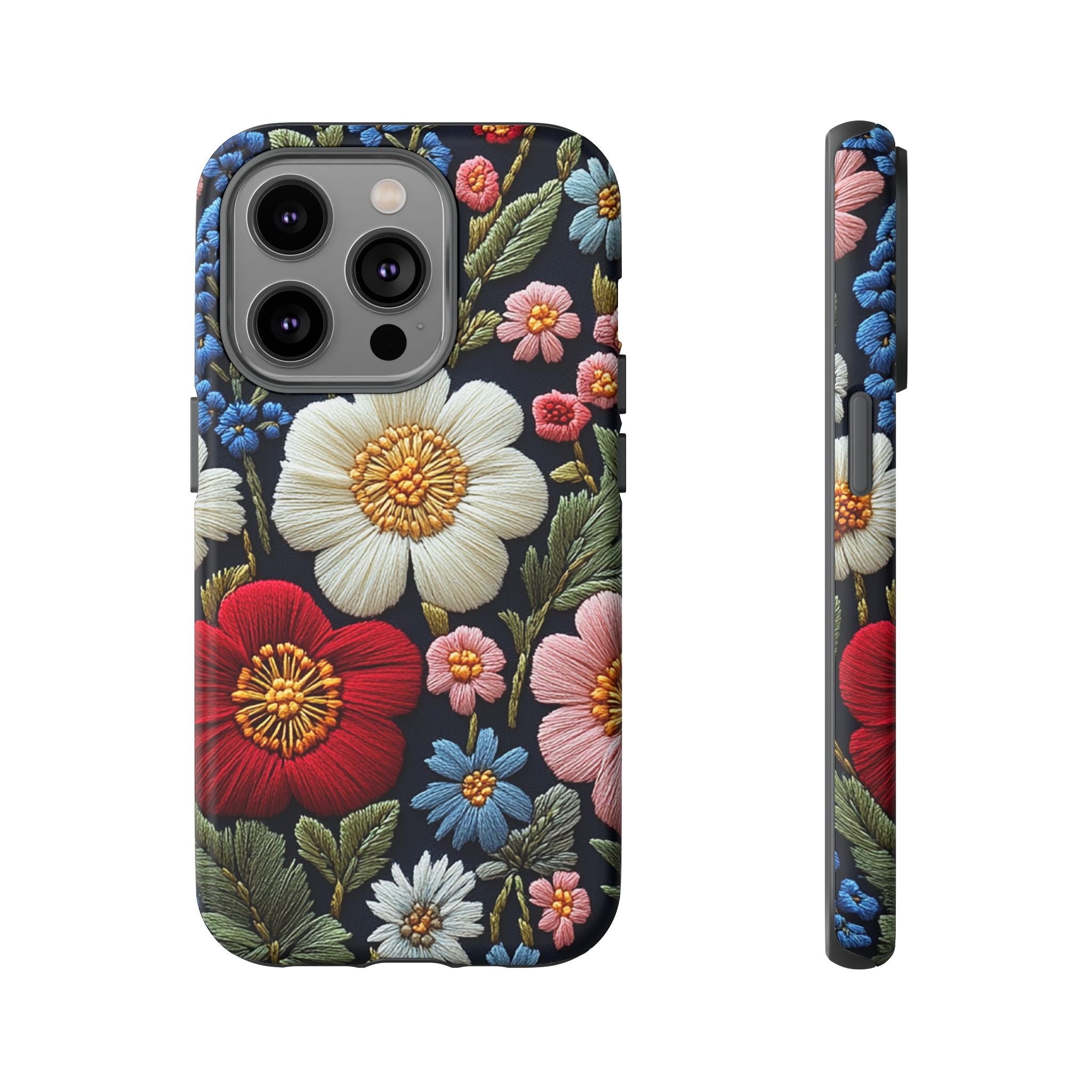 Floral Embroidered Garden iPhone Case