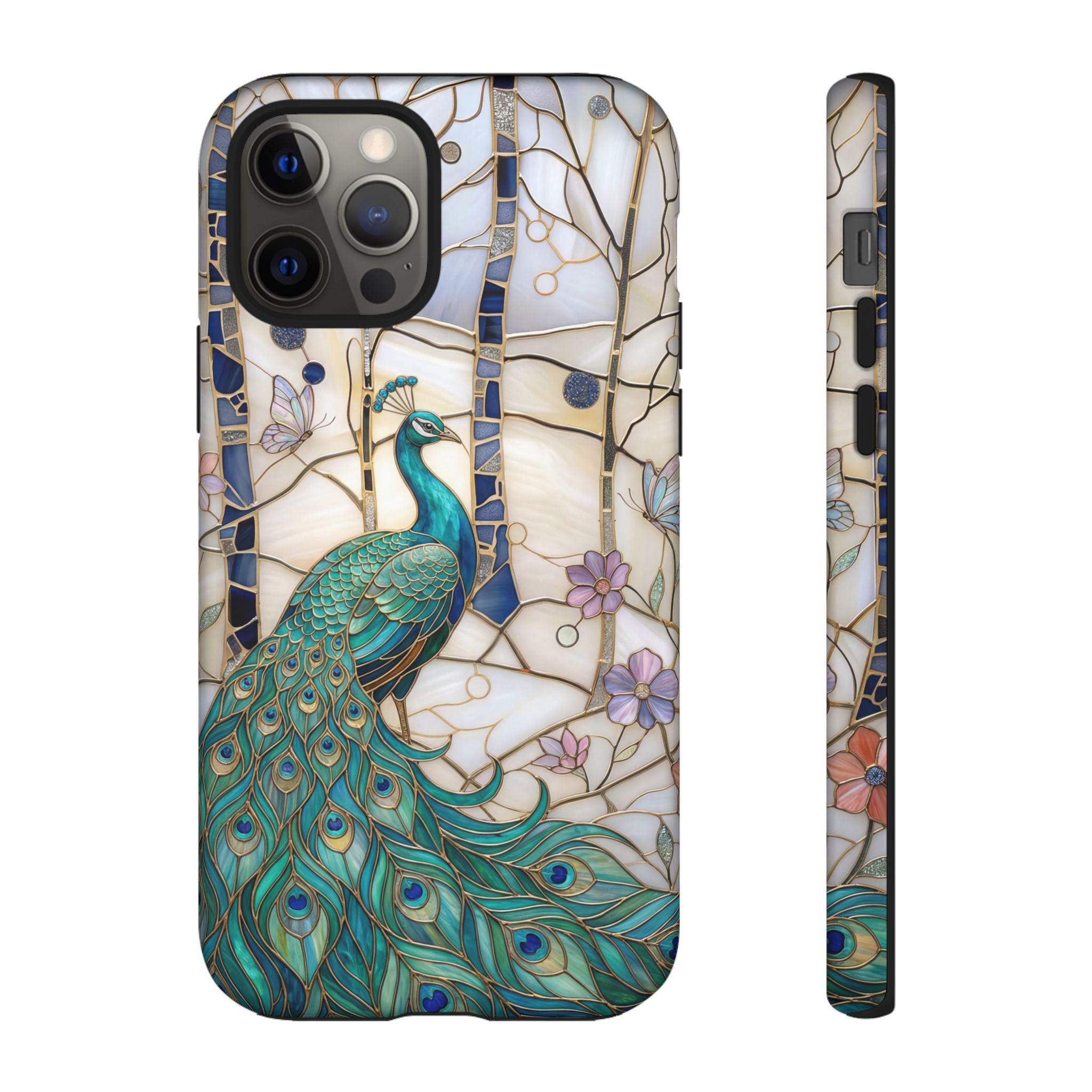 Peacock Stained Glass iPhone Case