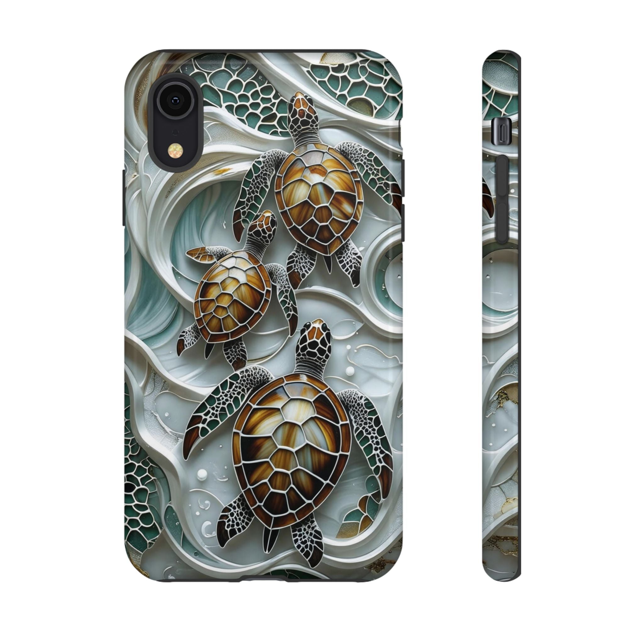 Sea Turtle Phone Case — Ocean Waves Protective iPhone Cover