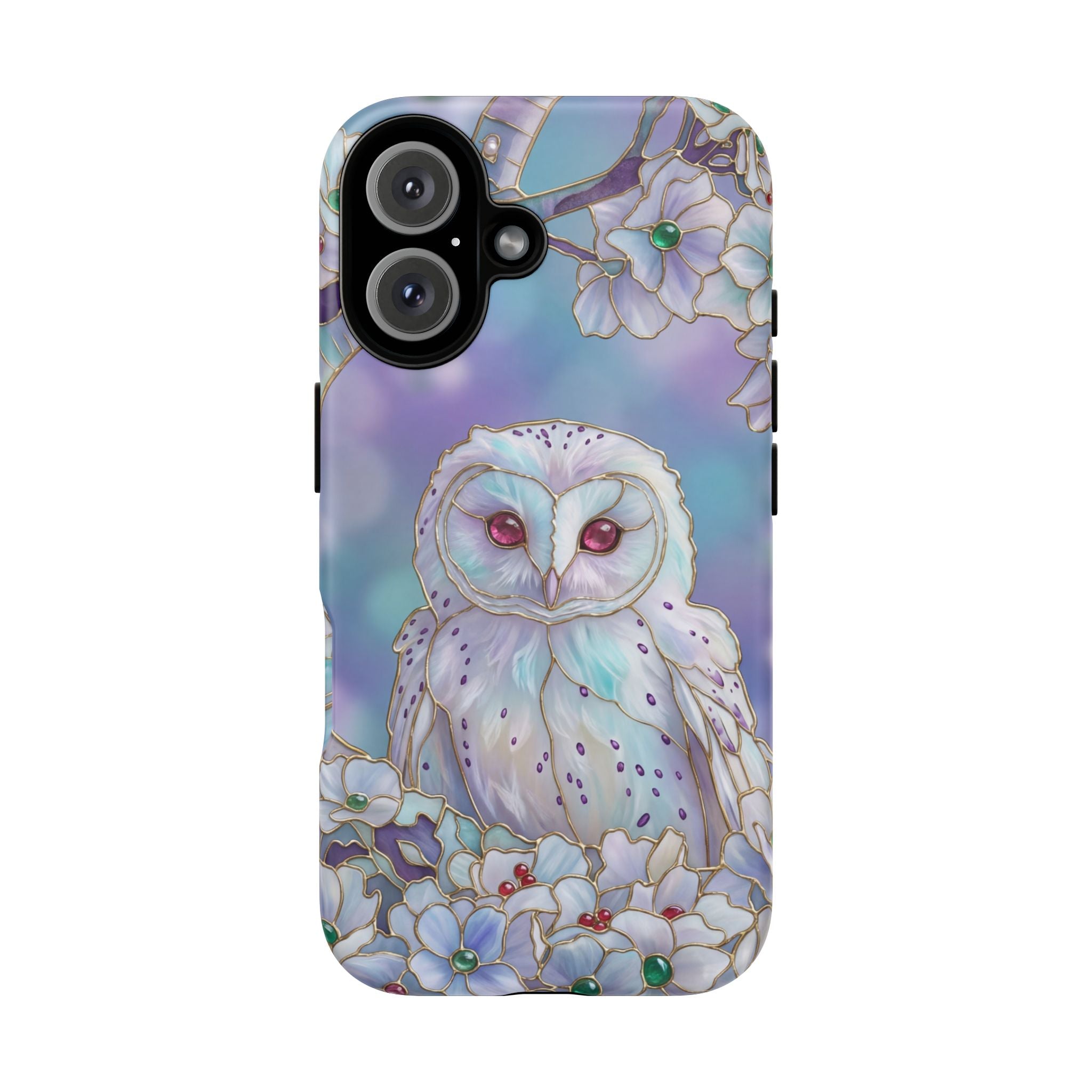 Mystic Owl Floral iPhone Case | Pastel Night Garden Protective Cover
