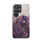Purple Peacock Samsung Galaxy Phone Case | Celestial Peacock Phone Case