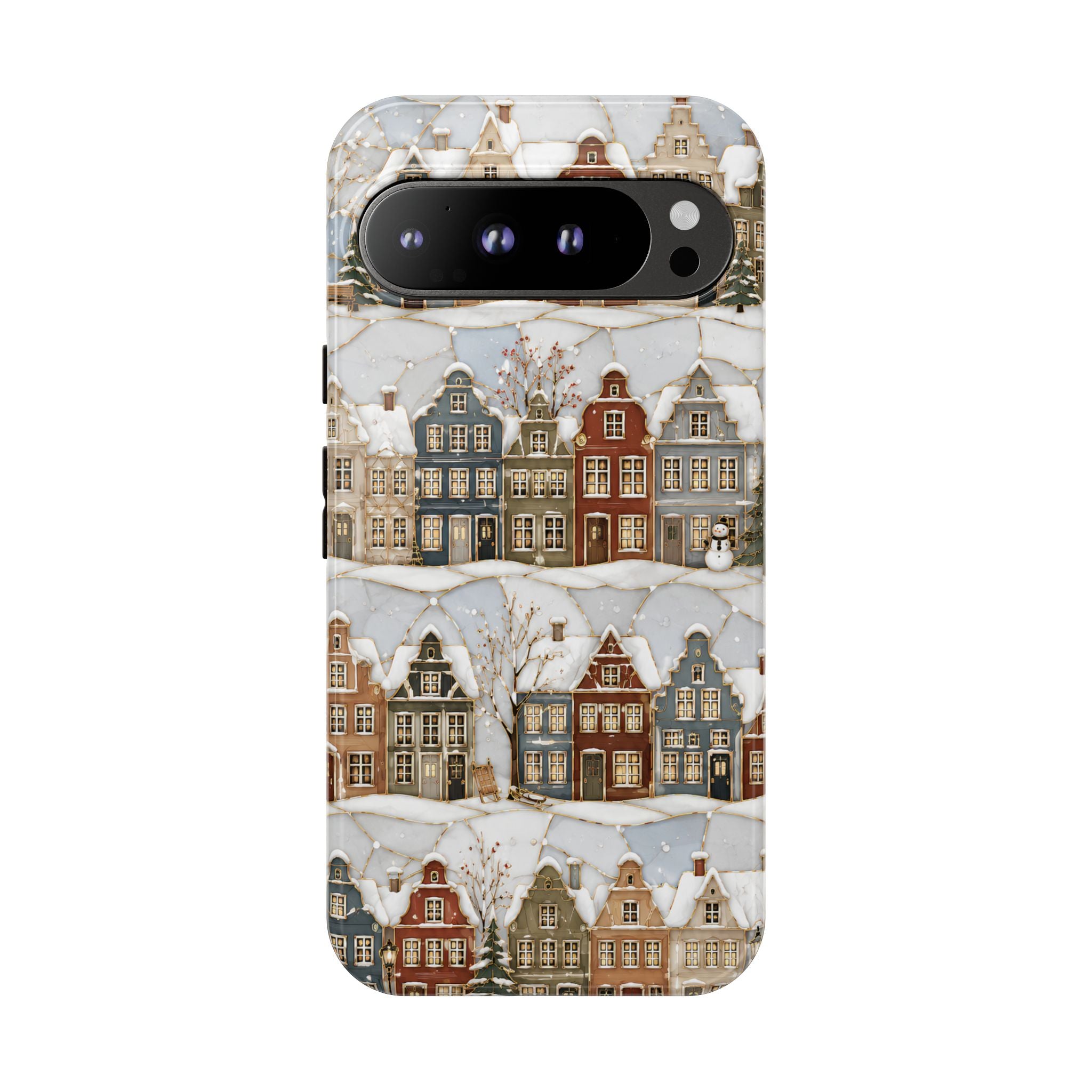 Winter Village Google Pixel Phone Case | Snowy Town Phone Case