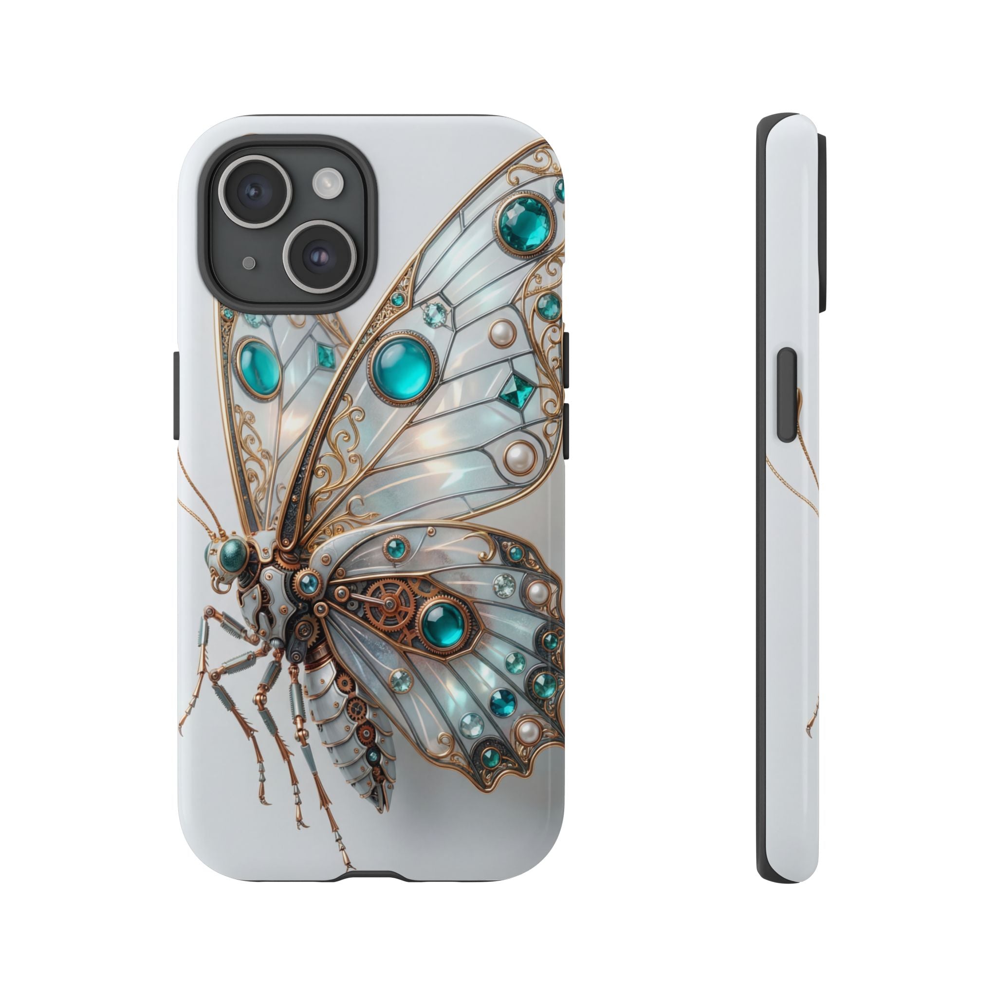 Butterfly Gem Phone Case — Steampunk Teal Jewel iPhone Case