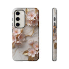 Floral Marble Samsung Galaxy Case — Sakura Gold Cherry Blossom Tough Case