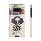 Cute Parisian Cat Girl Samsung galaxy Phone Case | Ballet Slippers Illustration Tough Case