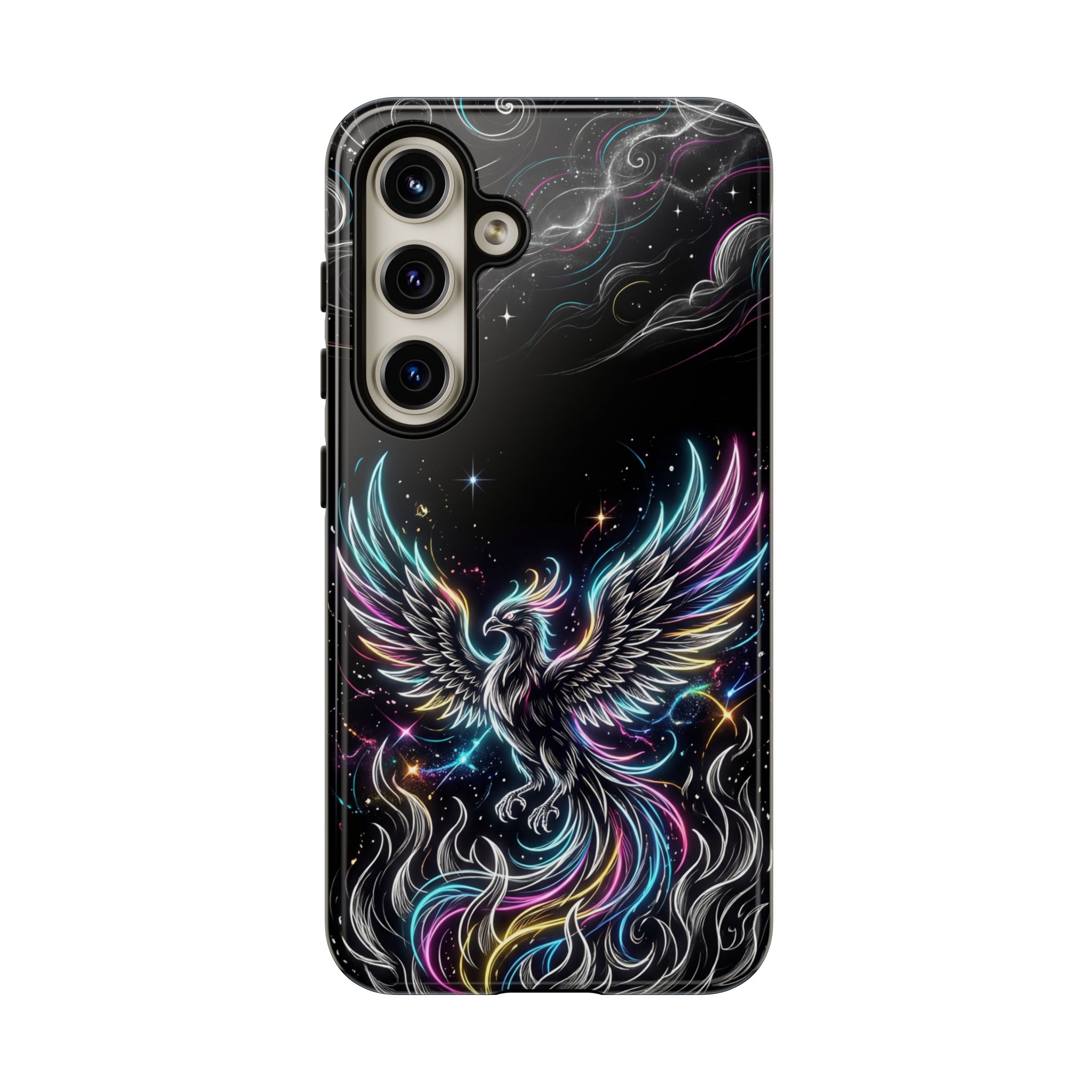 Colorful Neon Phoenix Tough Samsung Galaxy Phone Case