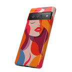 Retro Pop Art Woman Google Pixel Case | Bold Colourful Abstract Portrait