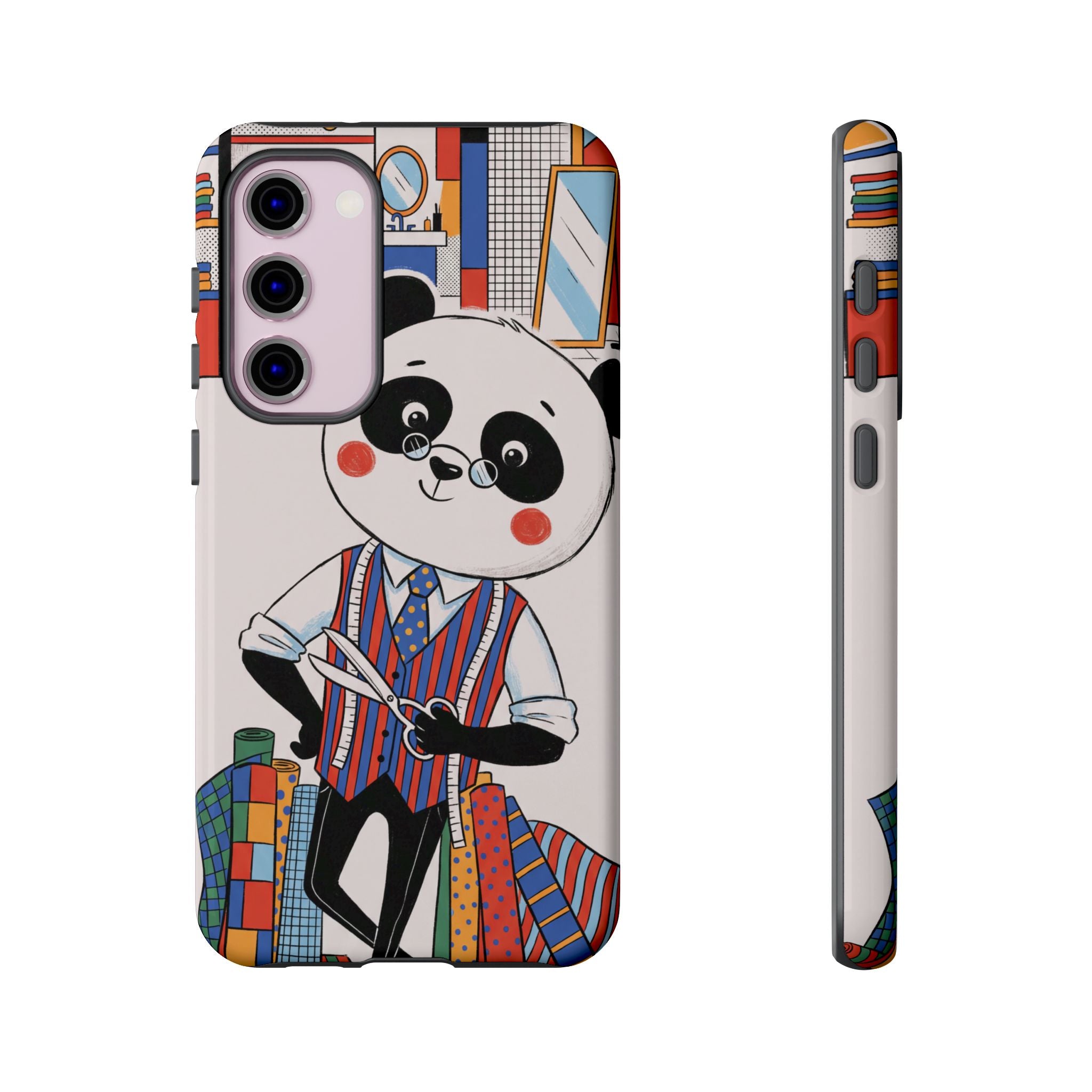 Panda Tailor Samsung Galaxy Phone Case | Cute Seamstress Cartoon