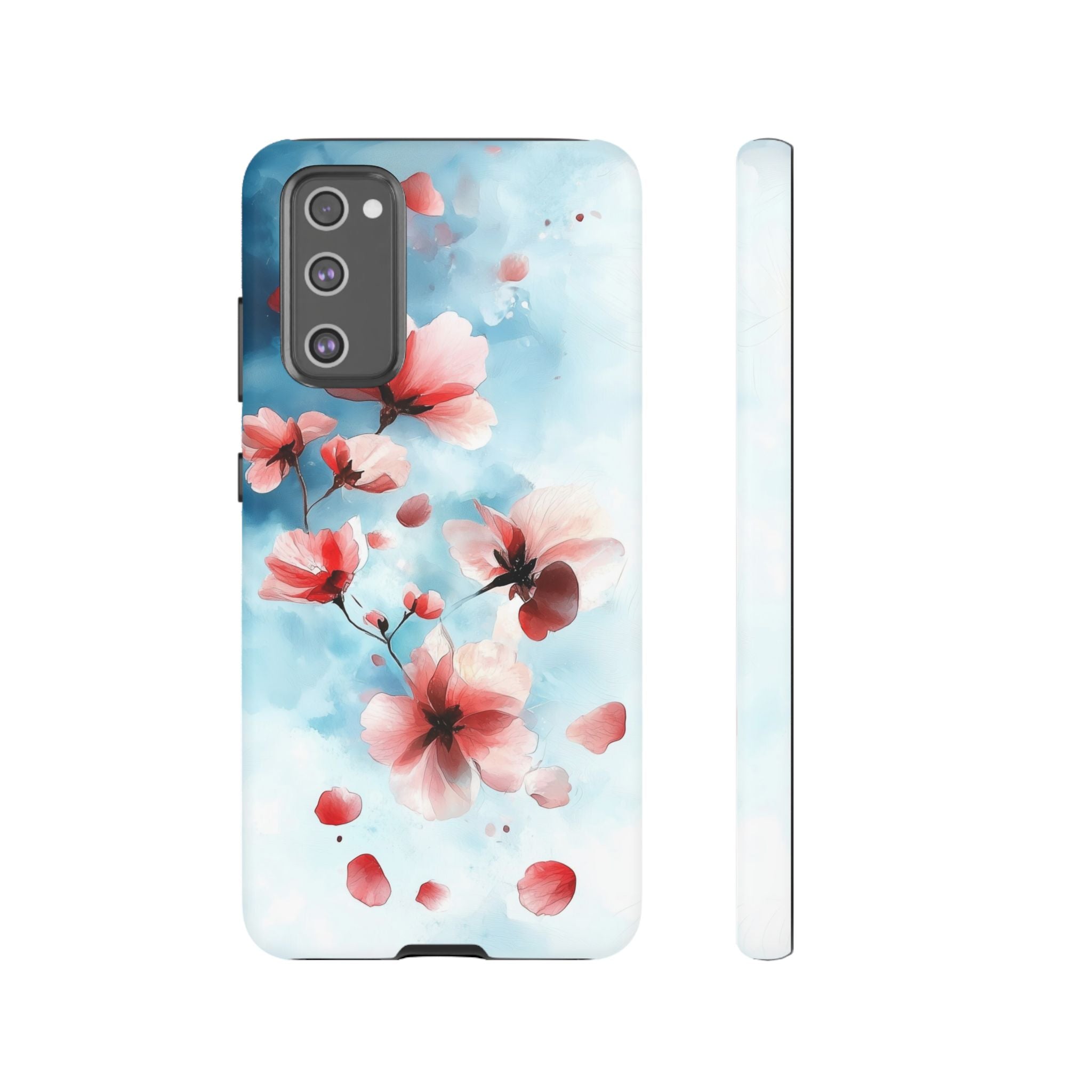 Floral Cherry Blossom Samsung Galaxy Case | Pastel Pink Blue