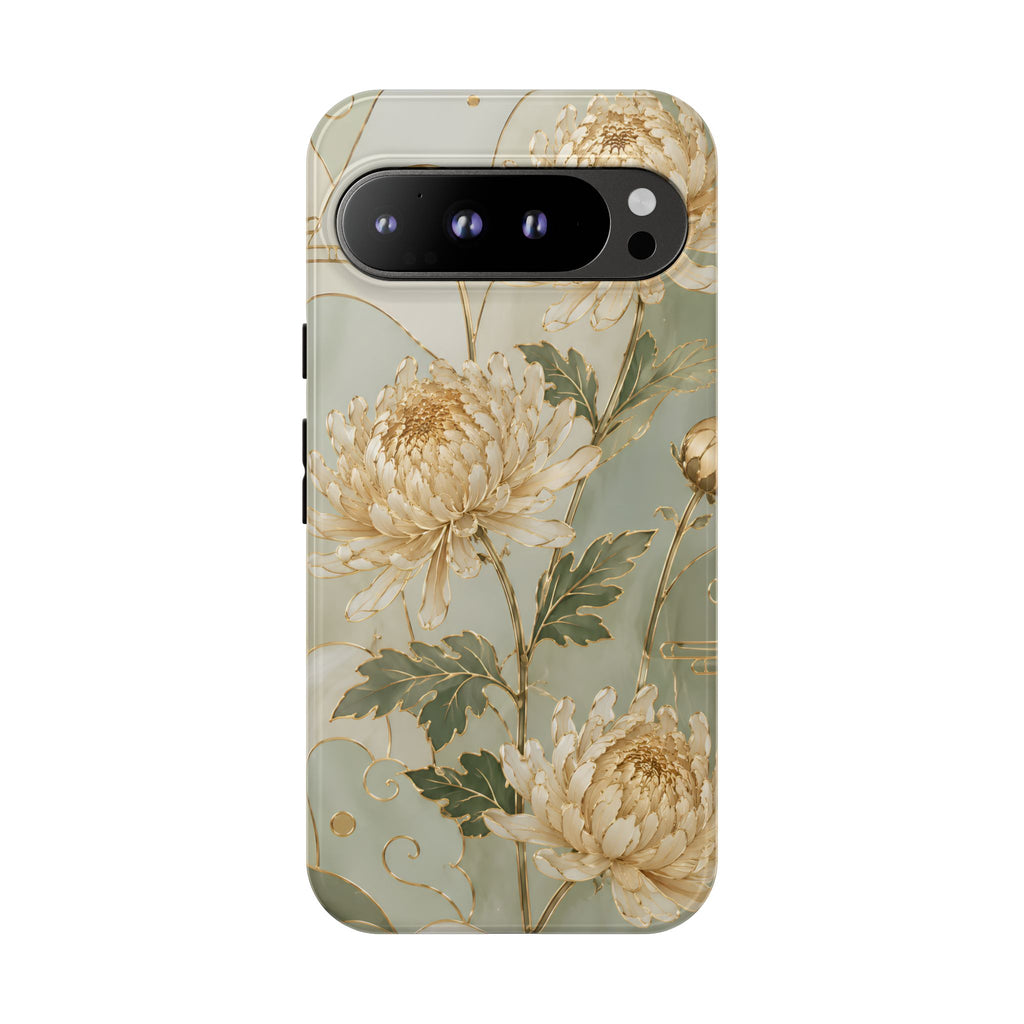 Chrysanthemum Google Pixel Phone Case | Vintage Floral Phone Case