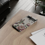 Custodia protettiva per Google Pixel con colibrì floreale | Cover protettiva con accento a stella vintage