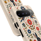 Floral Folk Art Bunny Tough Google Pixel Phone Case
