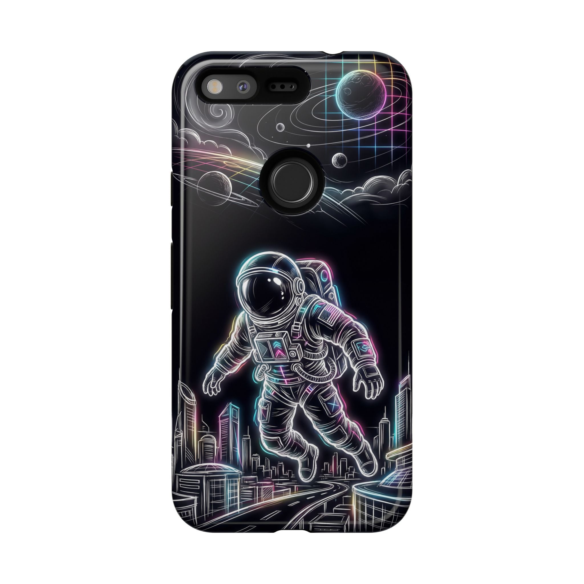 Space Explorer Astronaut Neon Google Pixel Phone Case