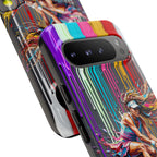 Colour Splash Tennis Google Pixel Phone Case | Vibrant Female Player Art