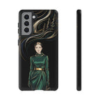 Elegante custodia per telefono Samsung Galaxy con donna della foresta