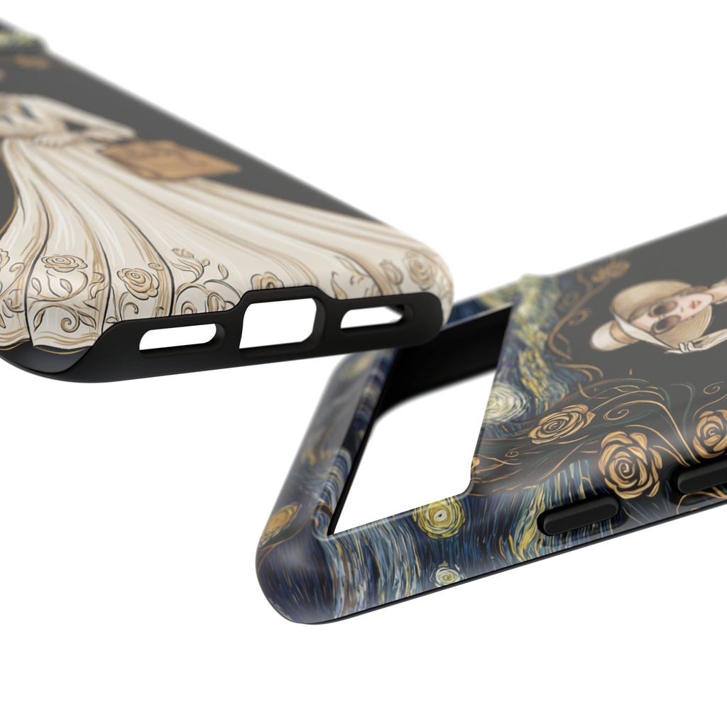 Vintage Starry Night Fashion Google Pixel Phone Case | Elegant Lady in White Dress
