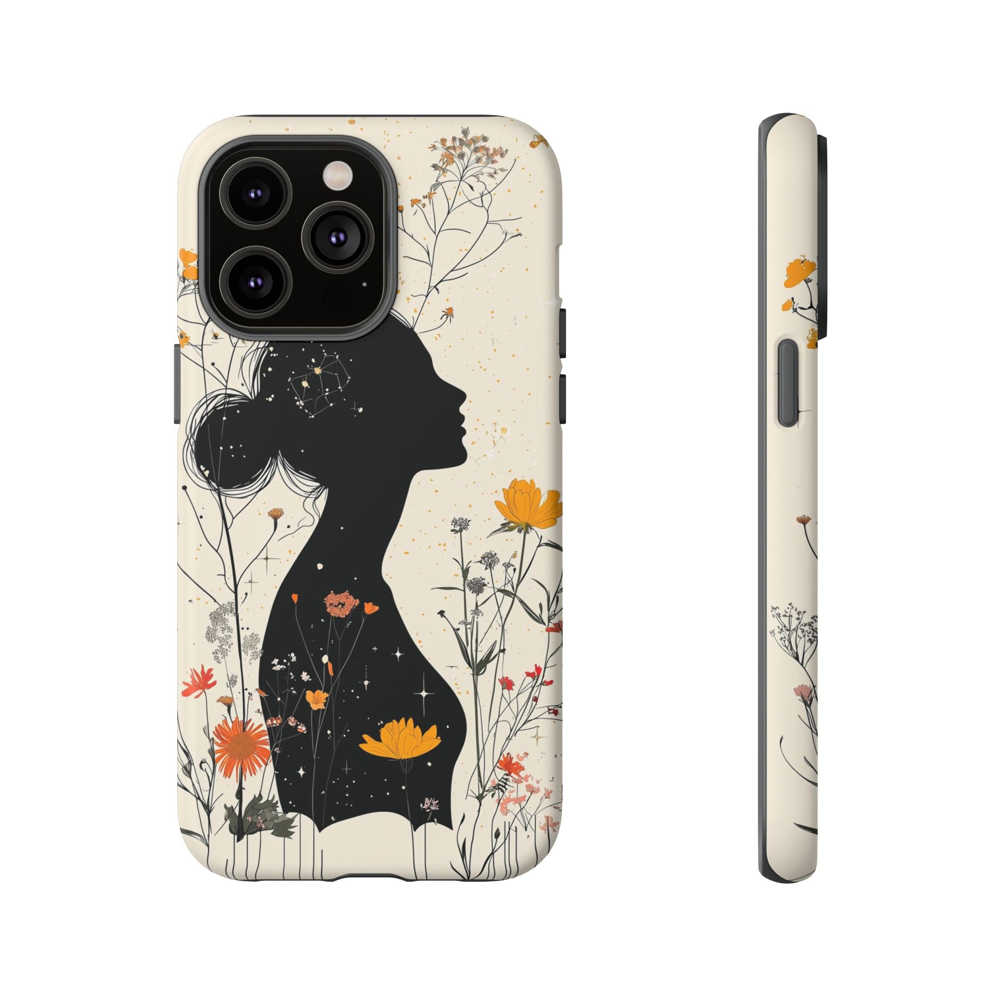 Floral Silhouette iPhone Case | Botanical Woman