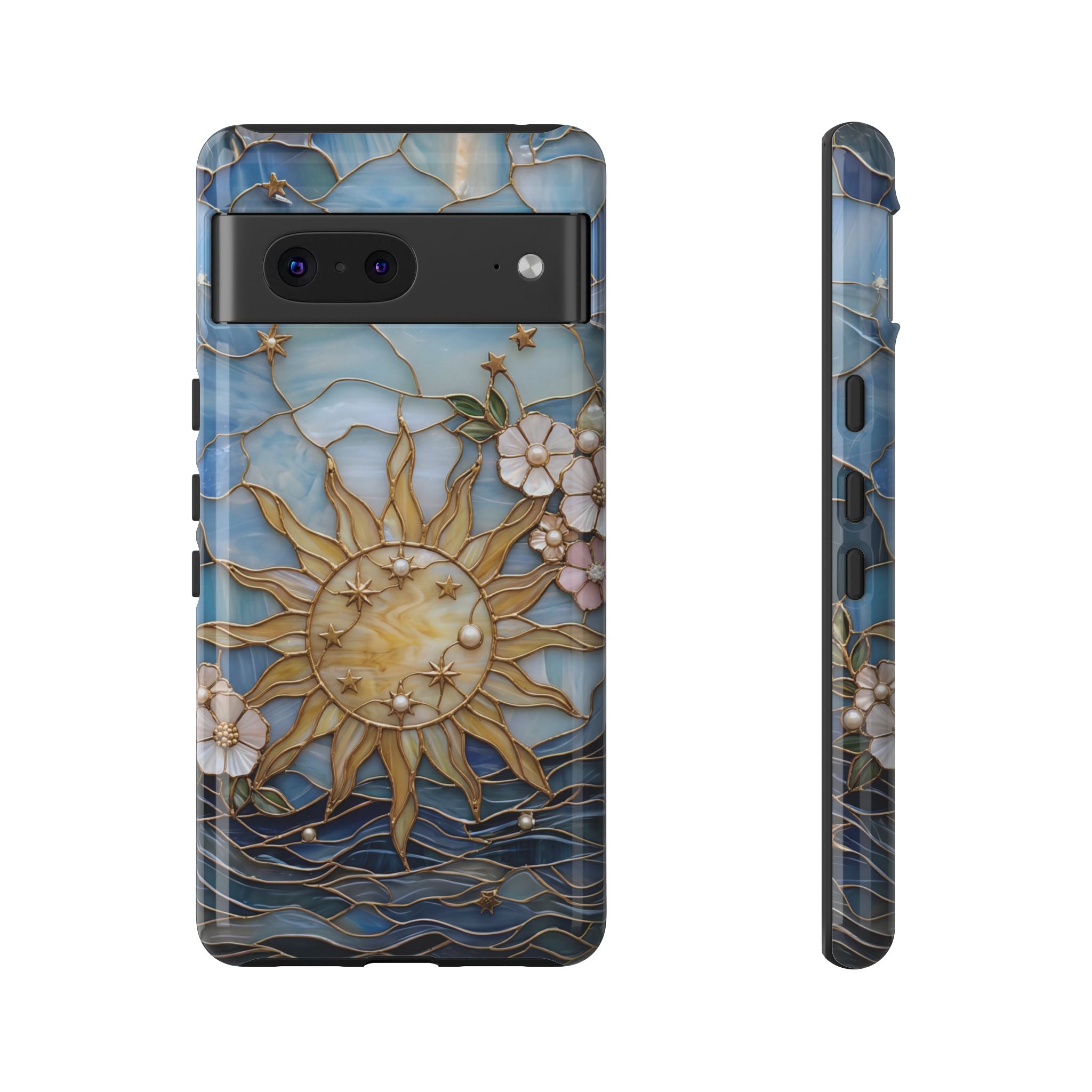 Stained Glass Floral Sun & Sea Tough Google Pixel Case