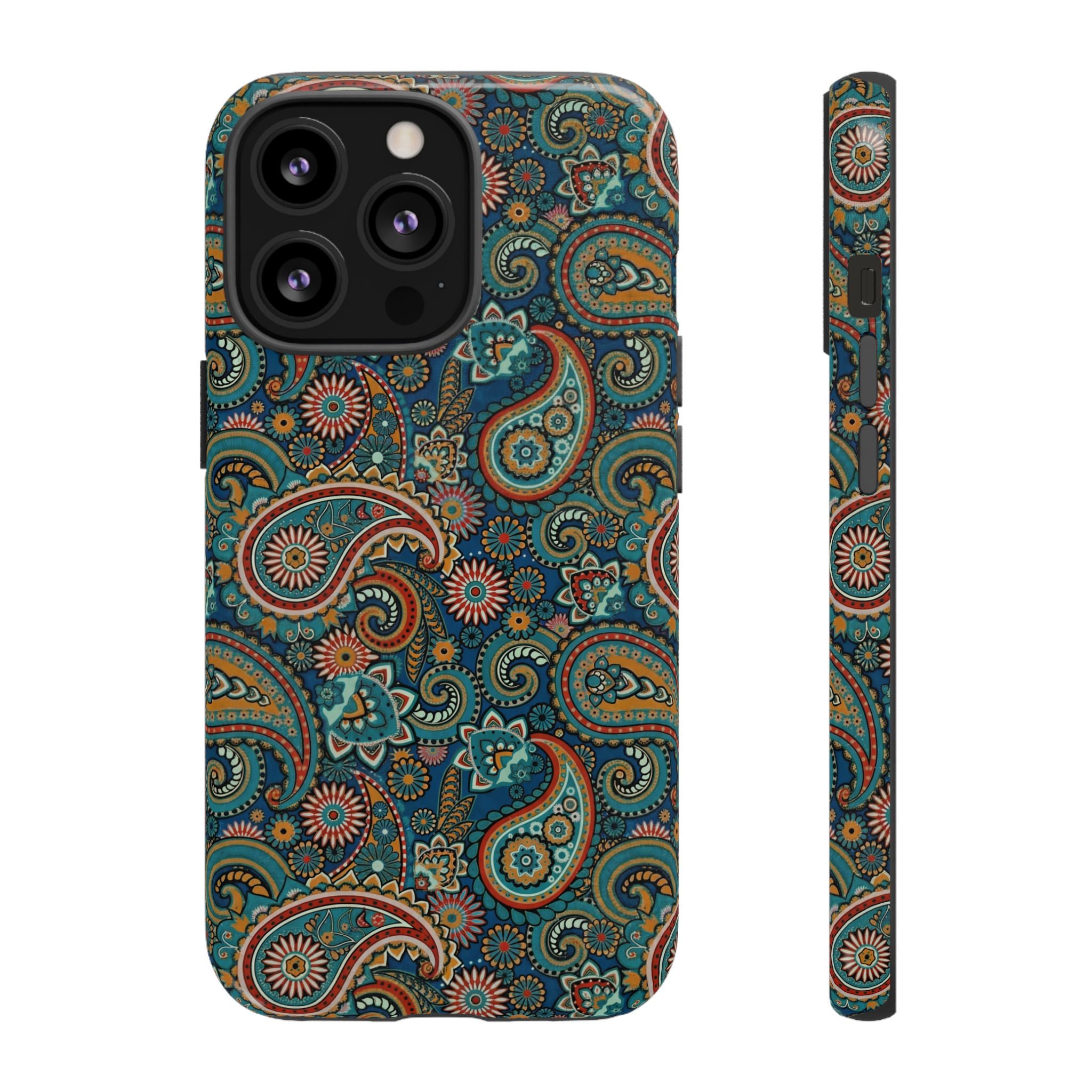 Batik Vibrant Paisley Protective Tough iPhone Case
