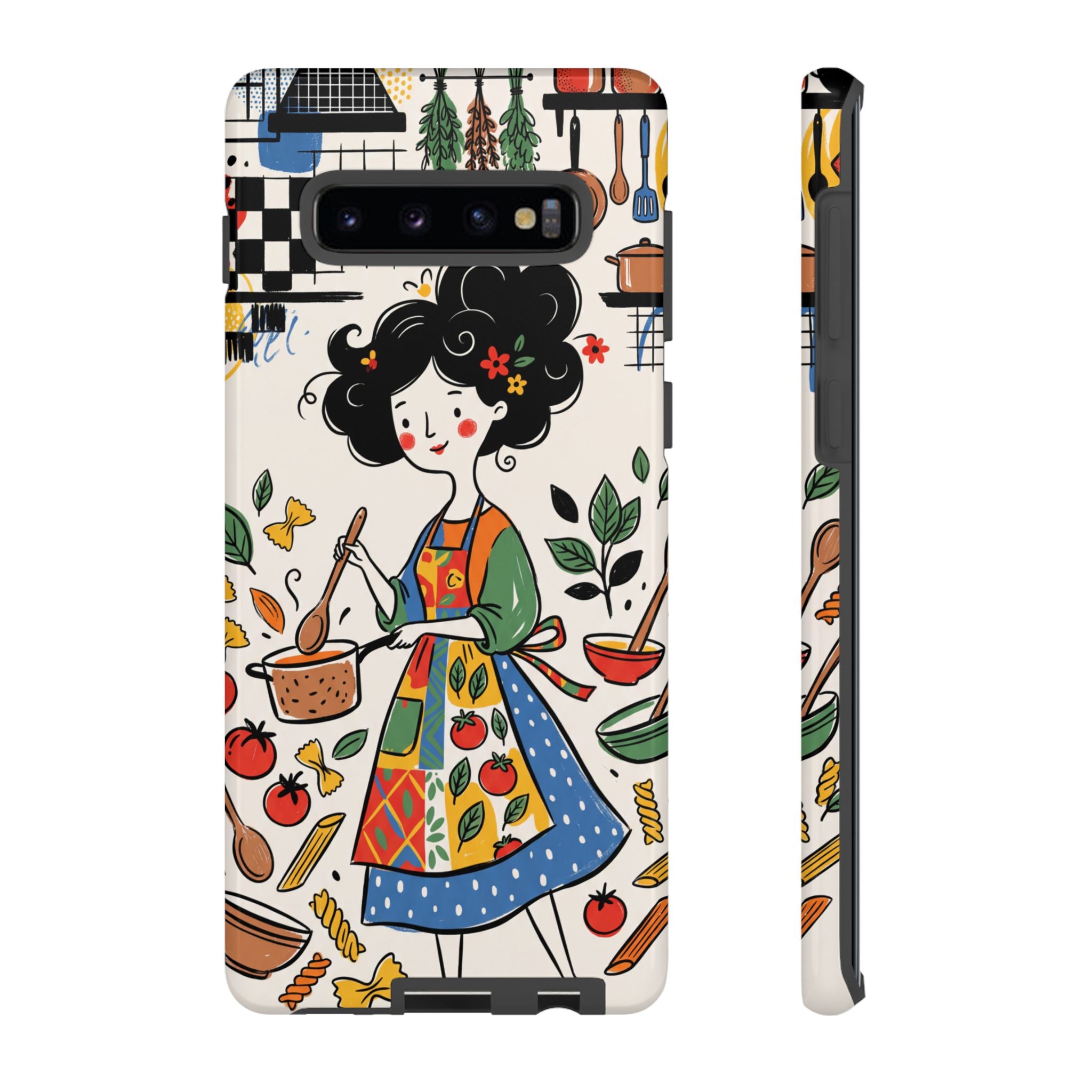 Whimsical Chef Kitchen Illustration Samsung Galaxy Phone Case