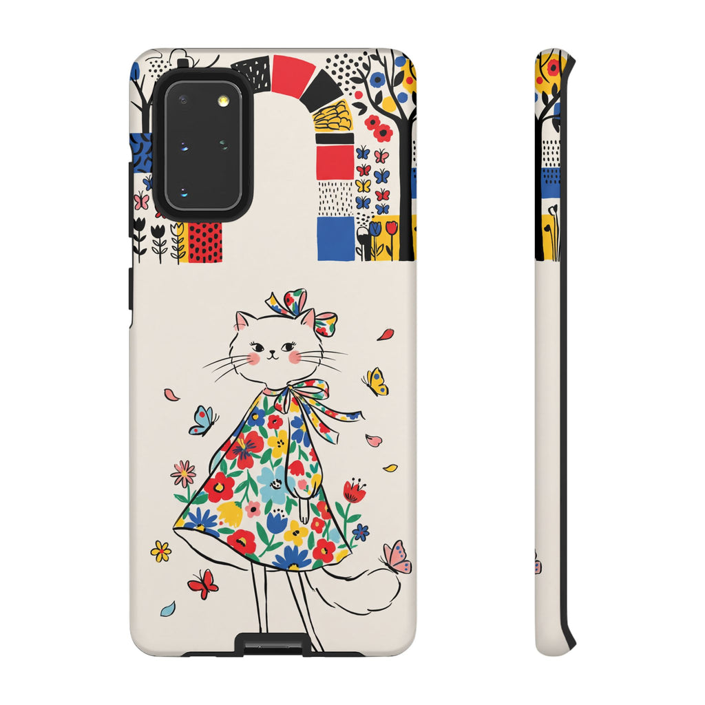 Floral Kitty Samsung Galaxy Phone Case | Cute Cat