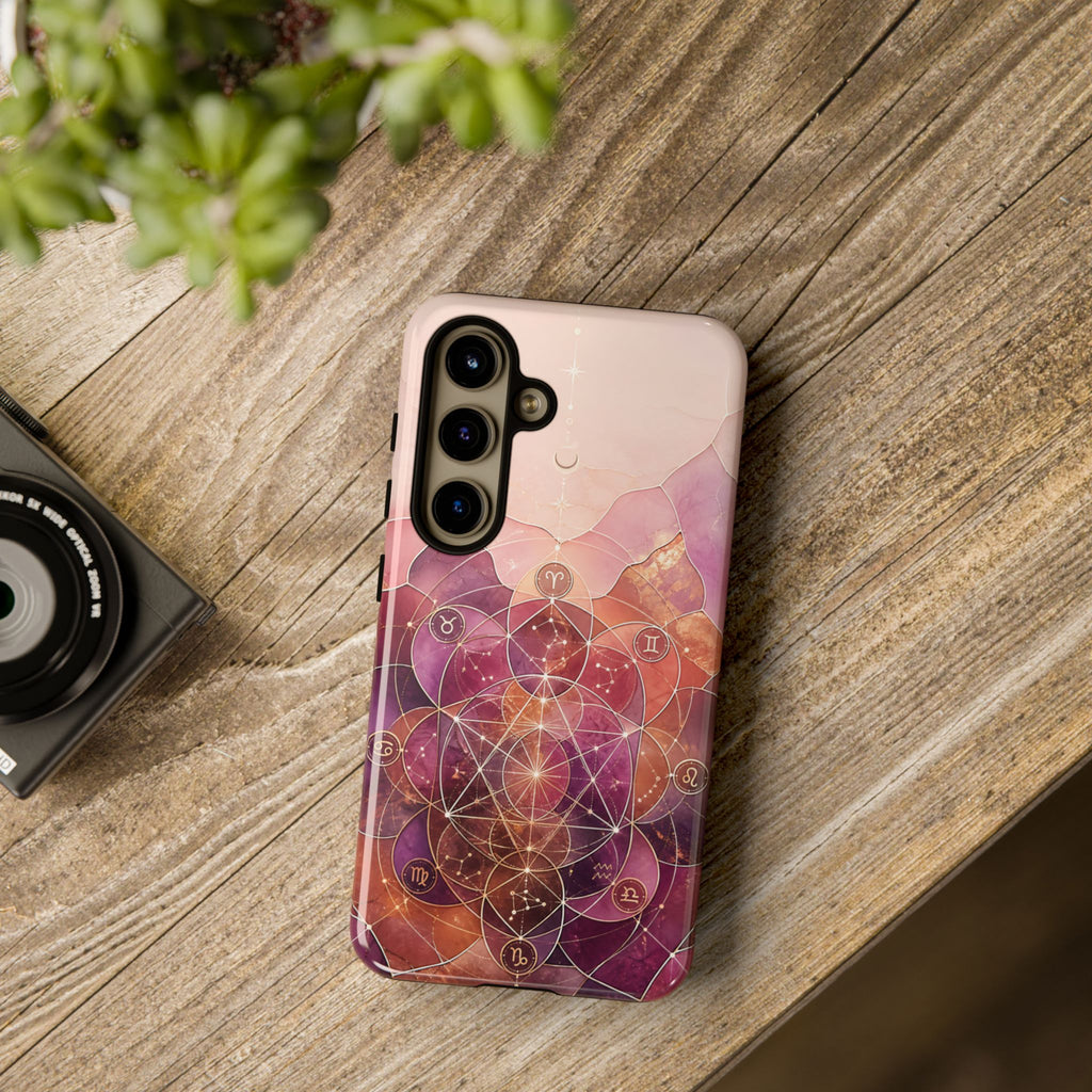 Sacred Geometry Samsung Galaxy Phone Case | Boho Mandala Phone Case