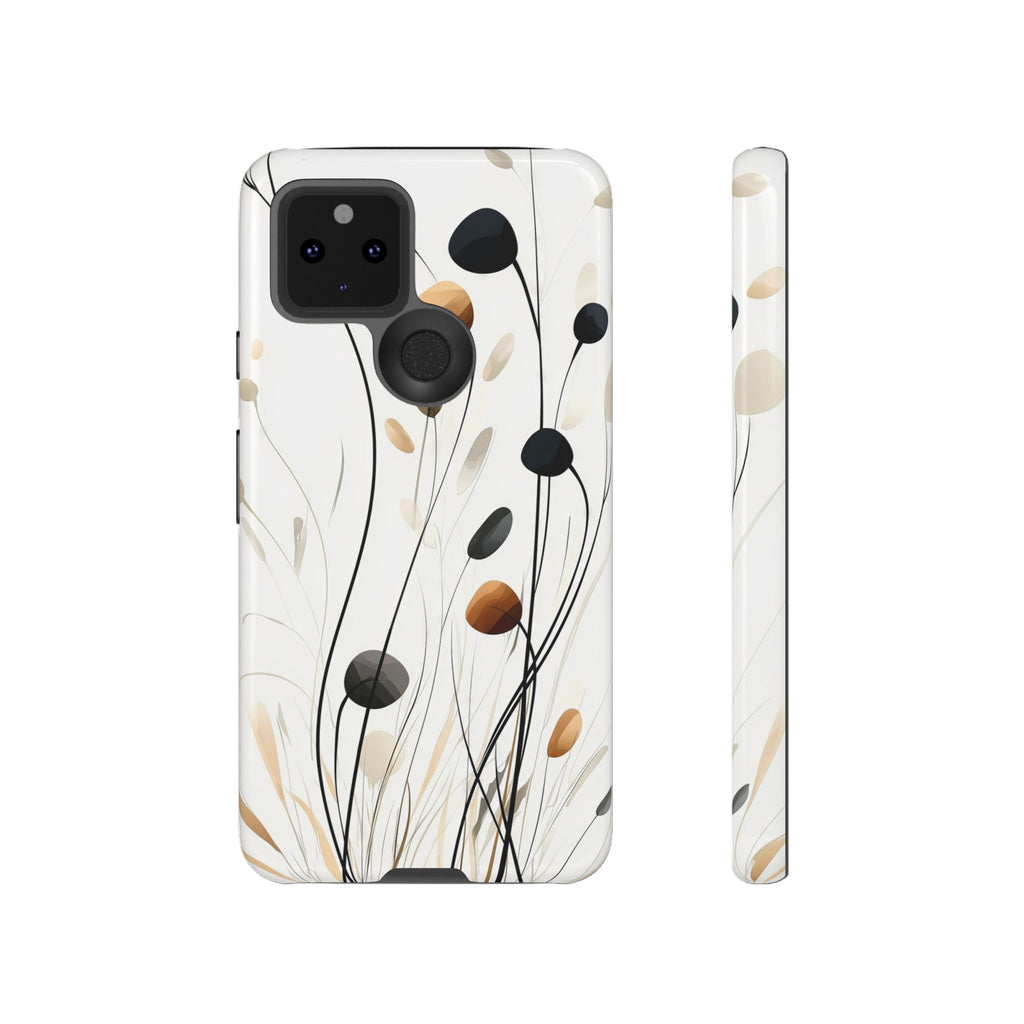 Floral Breeze Tough Google Pixel Case | Minimal Neutral Botanical Design