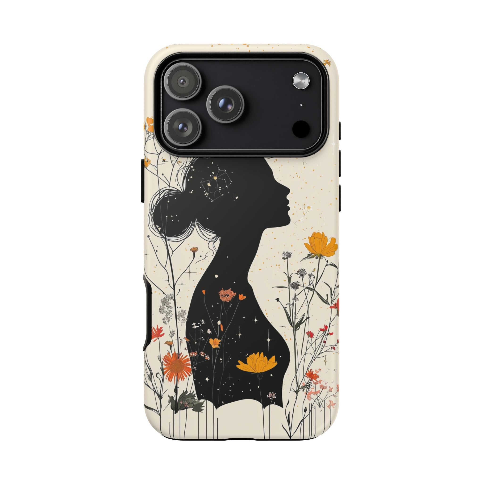 Floral Silhouette iPhone Case | Botanical Woman