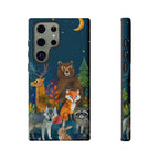 Forest Friends Samsung Galaxy Phone Case | Nighttime Woodland Animals Design