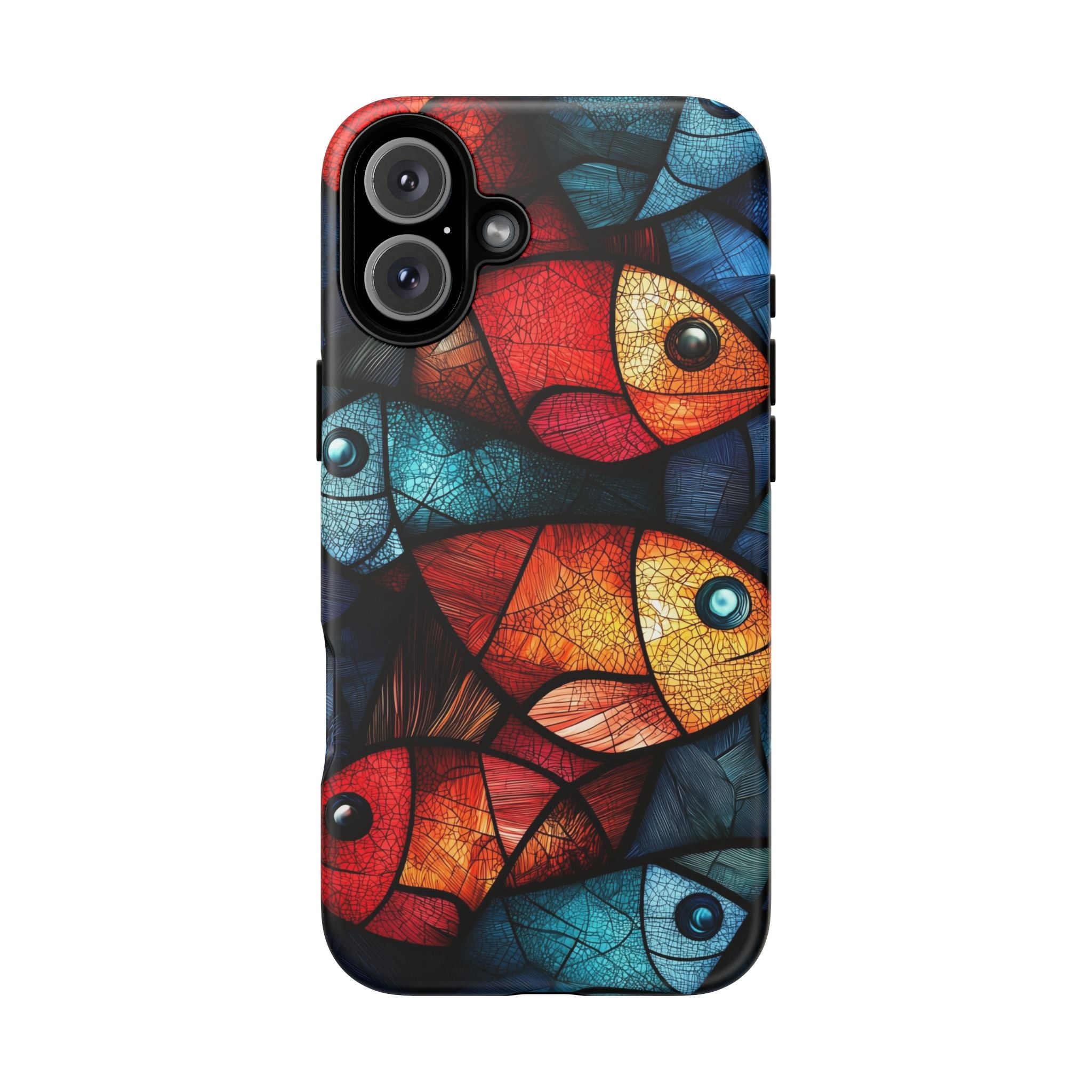 Fish Mosaic Tough iPhone Case — Colourful Artistic Fish Pattern