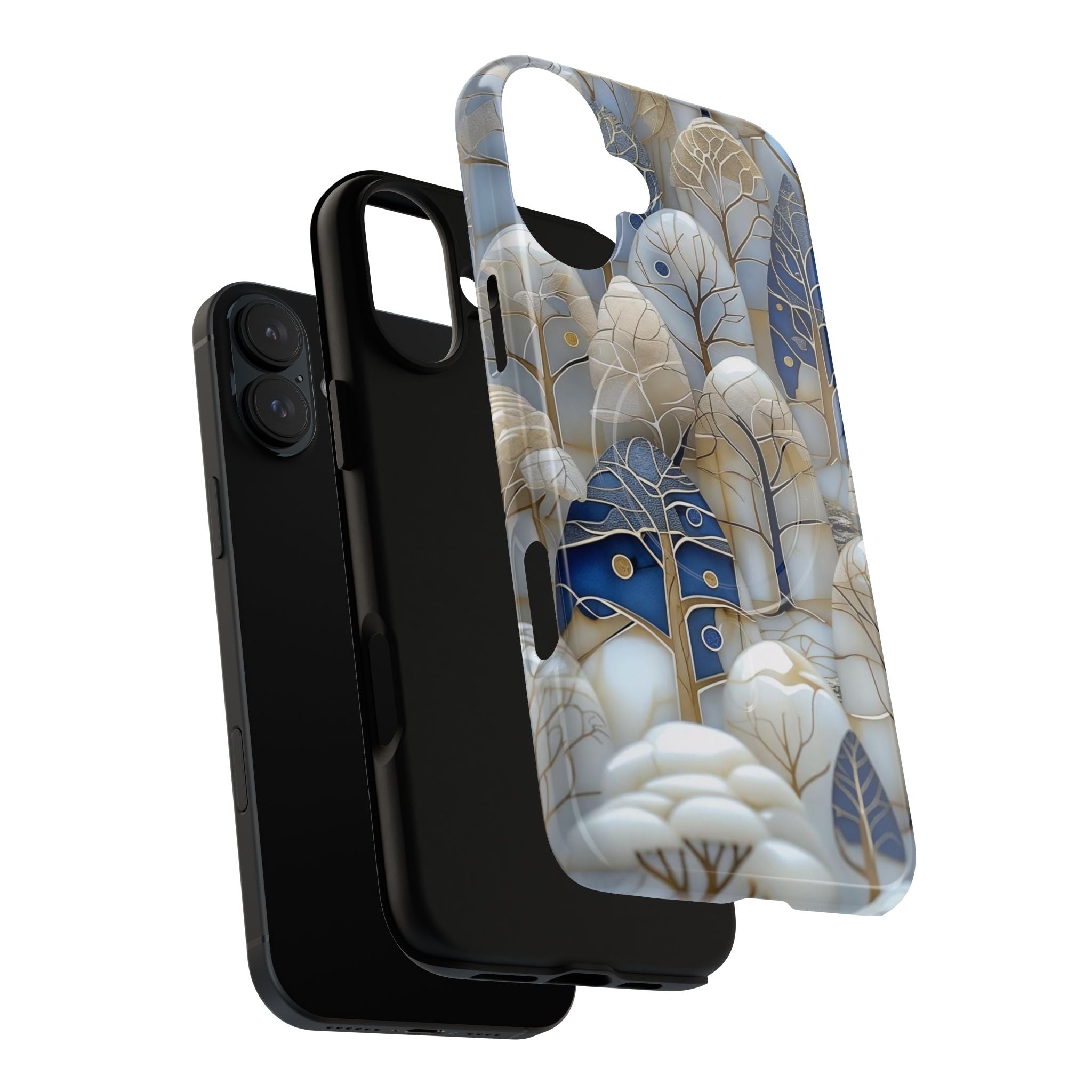 Blue Gold Forest Art MagSafe Case