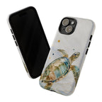 Sea Turtle Watercolor Phone Case — Ocean Animal Protective Tough Case