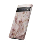 Stained Glass Orchid Google Pixel Phone Case | Pink Floral Protective Case