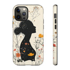 Floral Silhouette iPhone Case | Botanical Woman