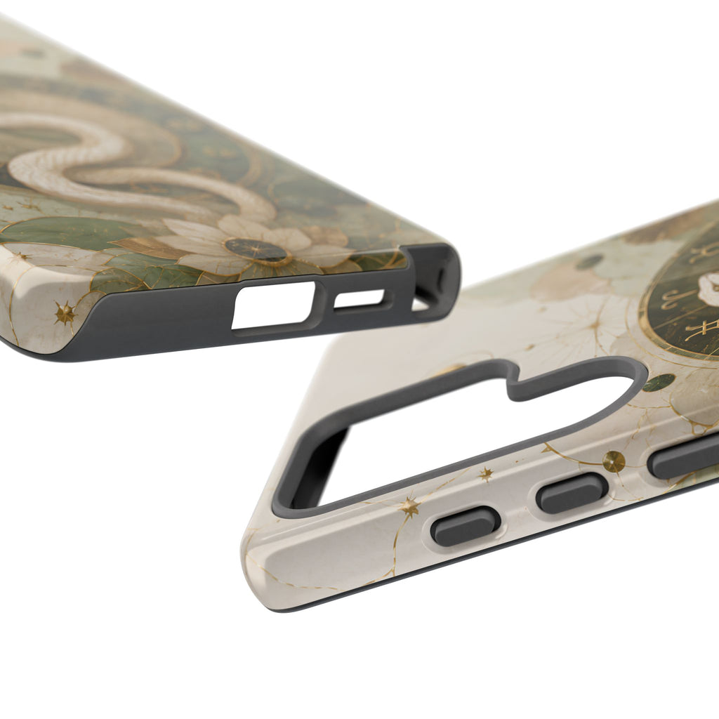 White Snake Samsung Galaxy Phone Case | Celestial Zodiac Phone Case