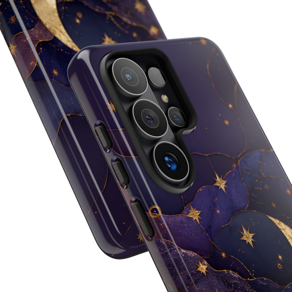 Moon & Stars Samsung Galaxy Phone Case | Celestial Crescent Moon Phone Case