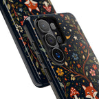 Fox Moon Samsung Galaxy Phone Case | Whimsical Floral Night Woodland Protective Case