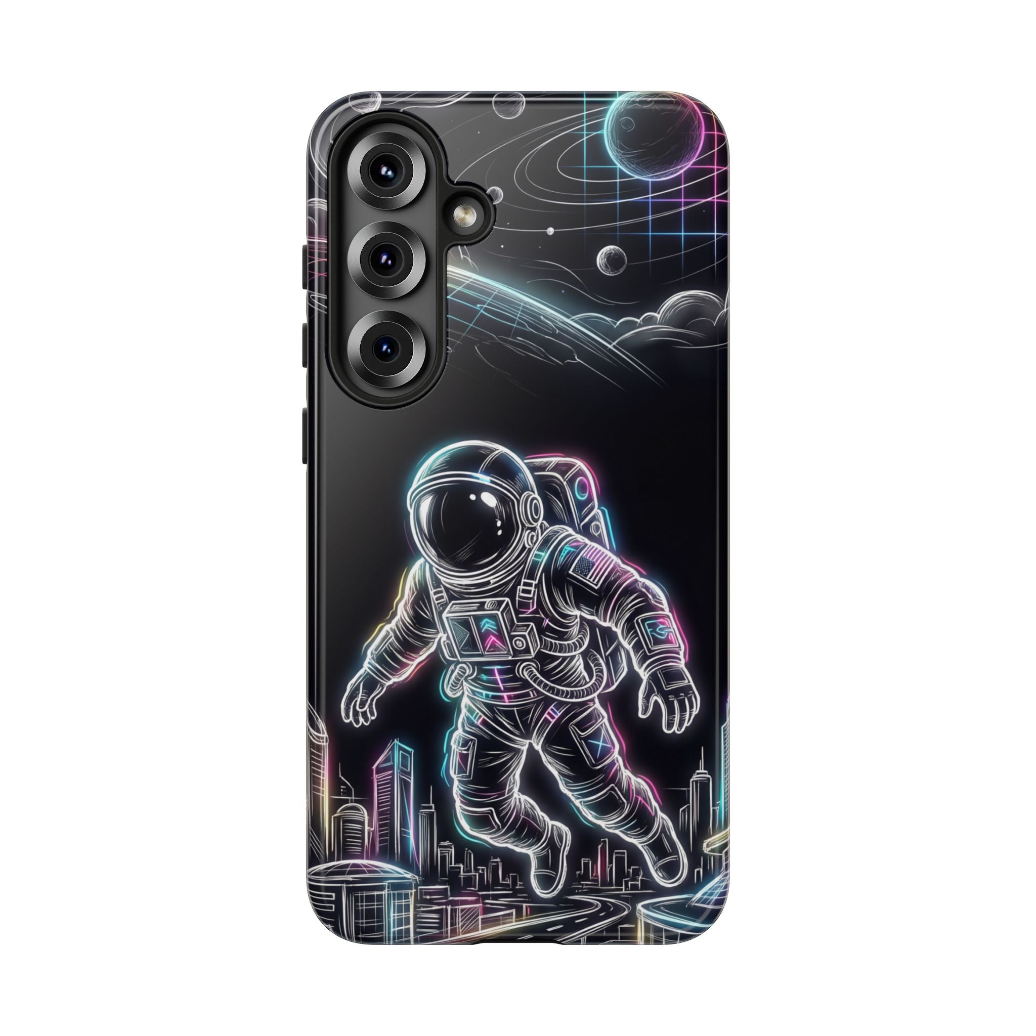Space Explorer Astronaut Neon Samsung Galaxy Phone Case