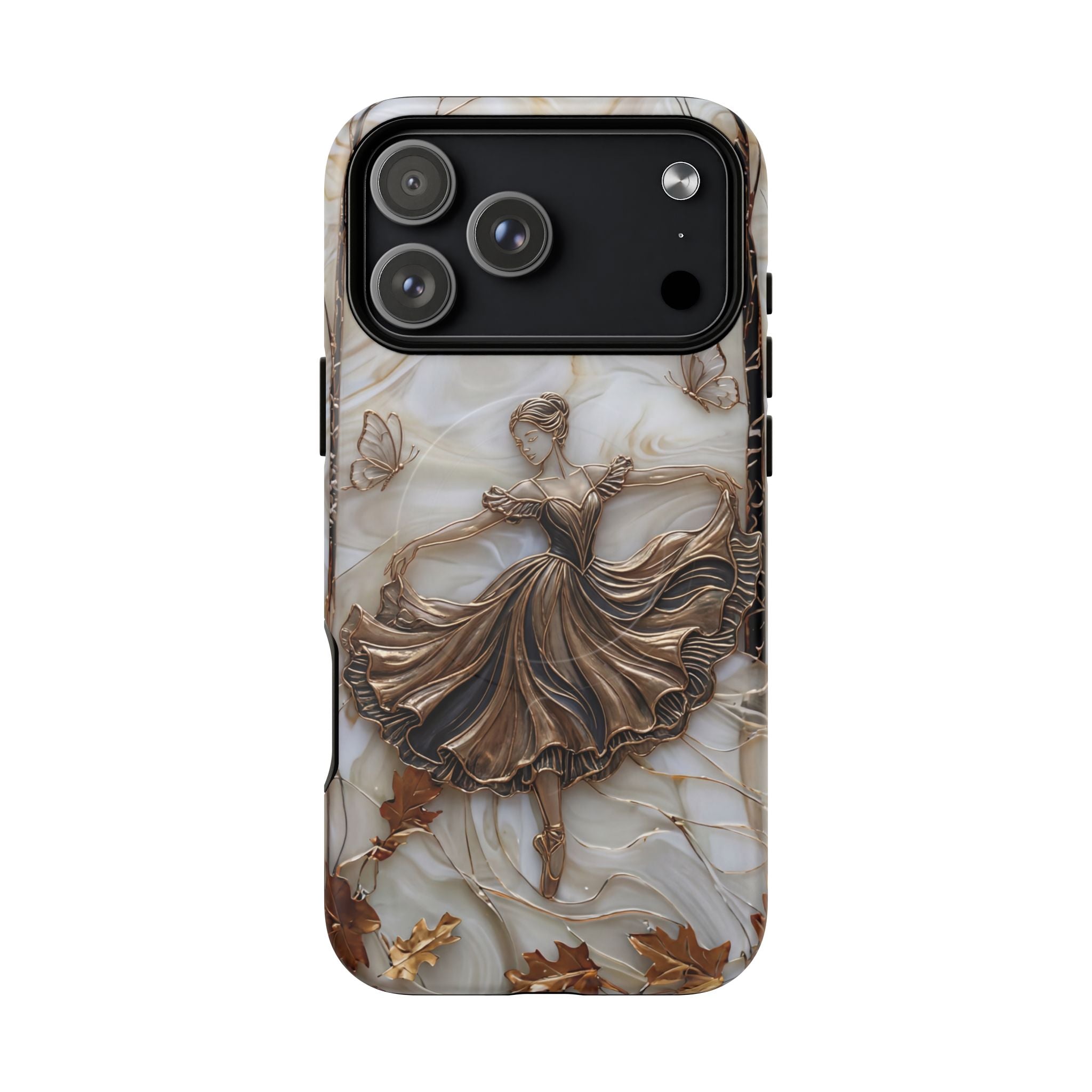 Ballet Dancer Tough MagSafe iPhone Case — Elegant Swirl Art Protective Cover