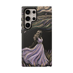 Cover per telefono Samsung Galaxy Lavander Breeze | Elegante protezione floreale con donna danzante
