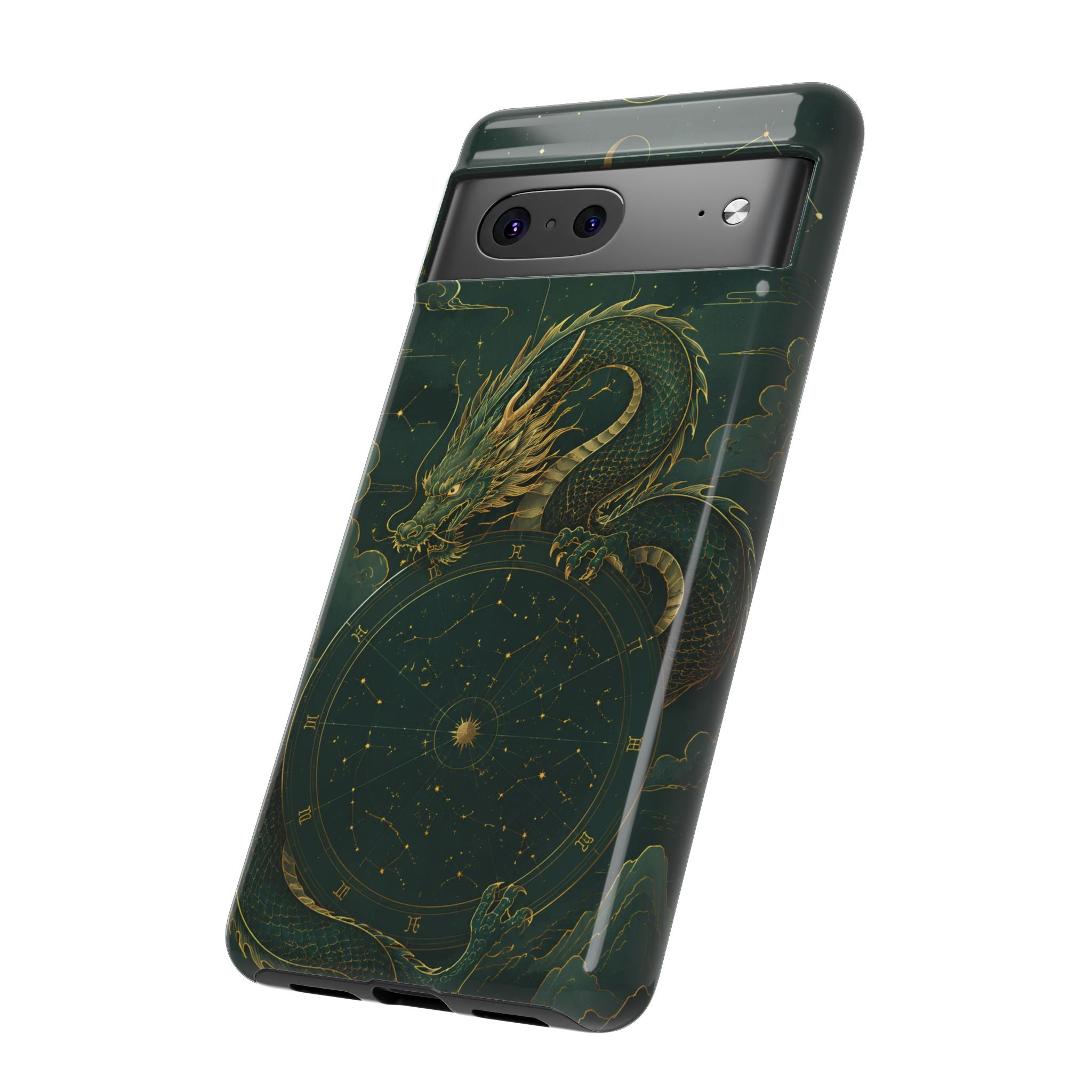 Celestial Dragon Google Pixel Phone Case | Stained Glass Dragon Phone Case
