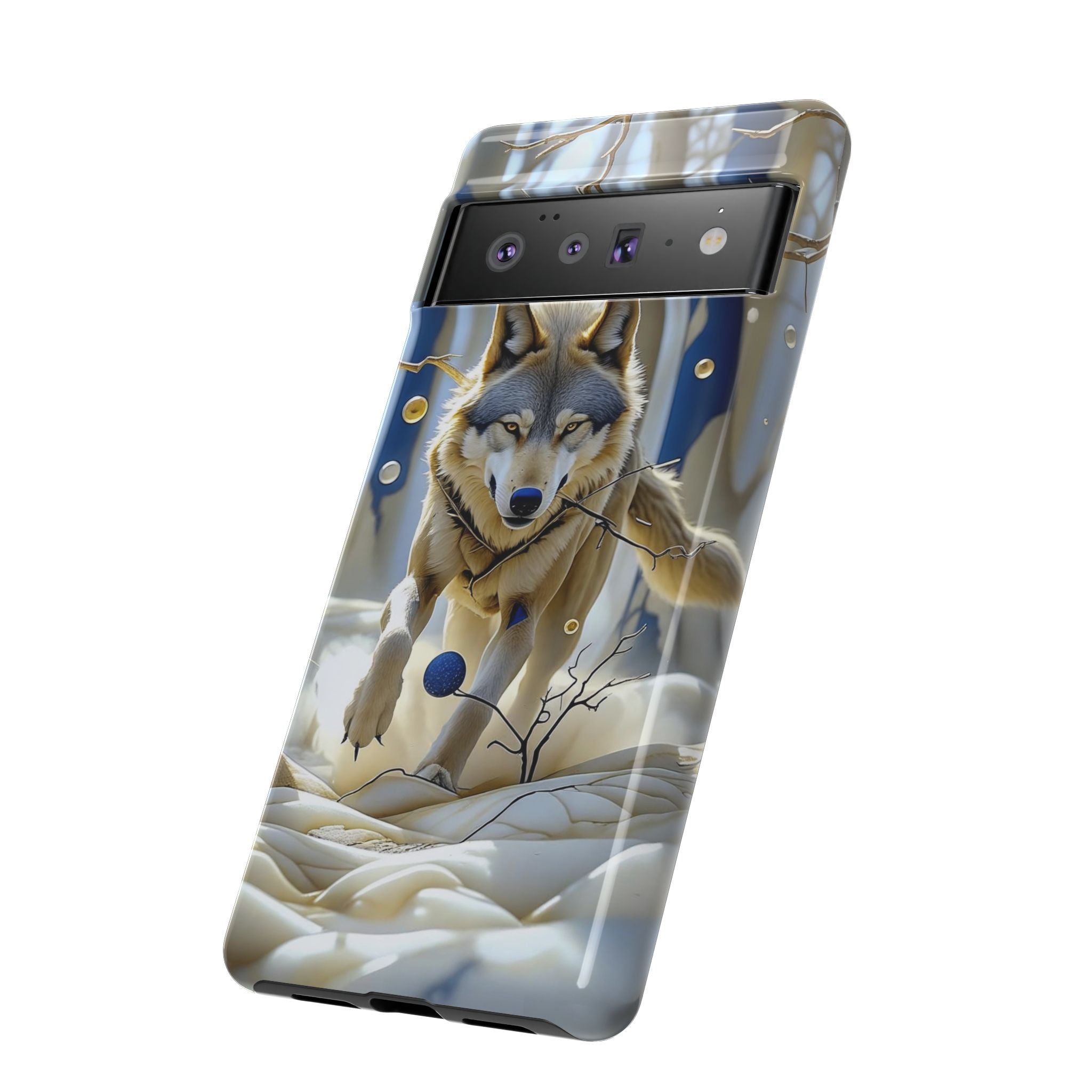Wolf in Snow Google Pixel Case — Rugged Wildlife