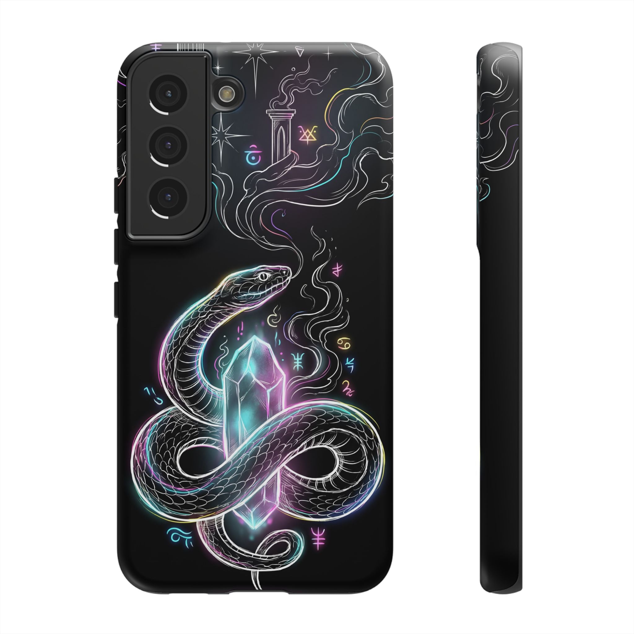Neon Occult Mystic Snake Crystal Samsung Galaxy Phone Case